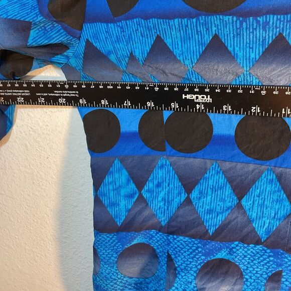 Anne Crimmins UMI Collections Ladies Blazer 4 Blue Black 100% Silk Print Jacket - Picture 8 of 10